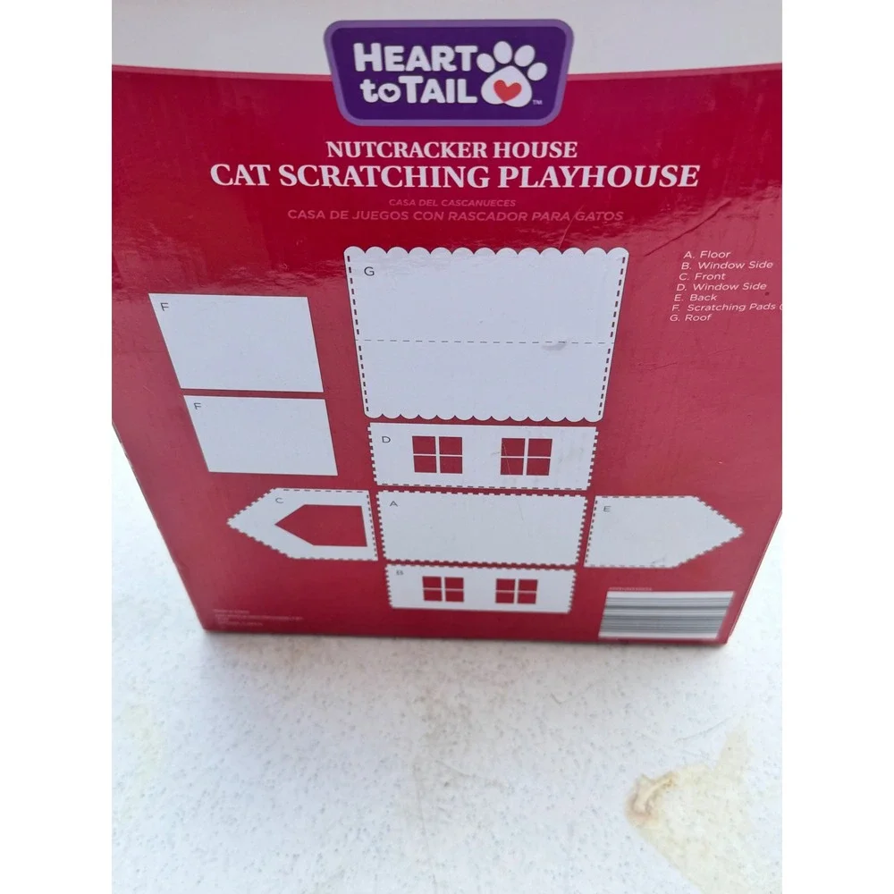 Heart to Tail Cat Scratching Playhouse Nutcracker House with Catnip Holiday Pet